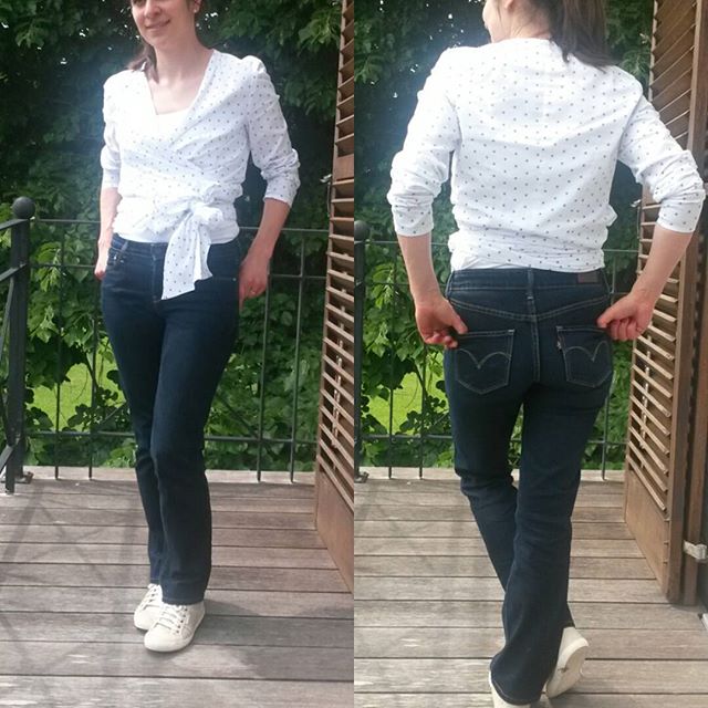 Me Made May 2016, bouse cache-cœur burda