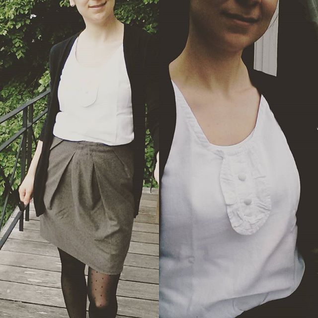 Me Made May 2016, jupe tulipe burda et débardeur à plastron dressing chic
