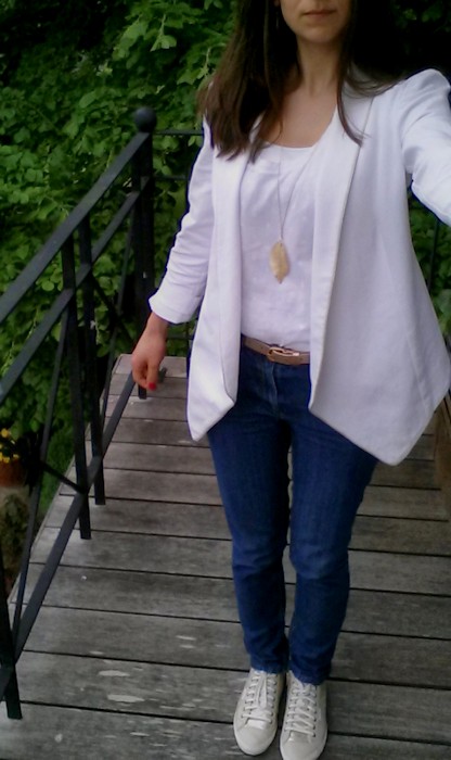Me Made May 2016, Veste Burda, débardeur Dressing Chic et jeans burda