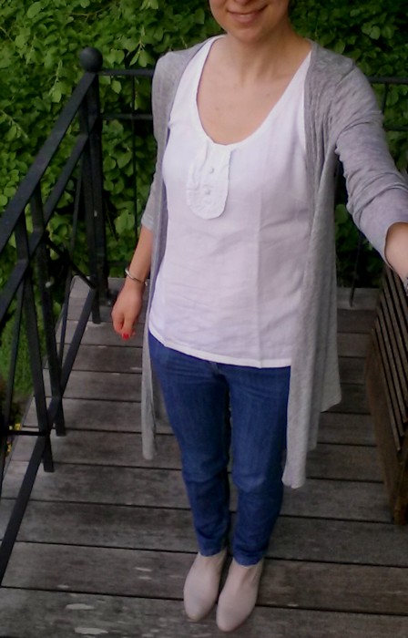 Me Made May 2016, jeans Burda et débardeur à plastron Dressing Chic