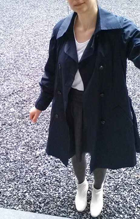 Me Made May 2016, jupe chardon Deer and Doe et trench burda