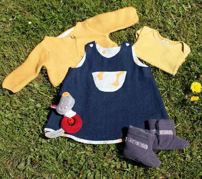 Robe chasuble Les Intemportels pour bébé - par Laissons Lucie Faire