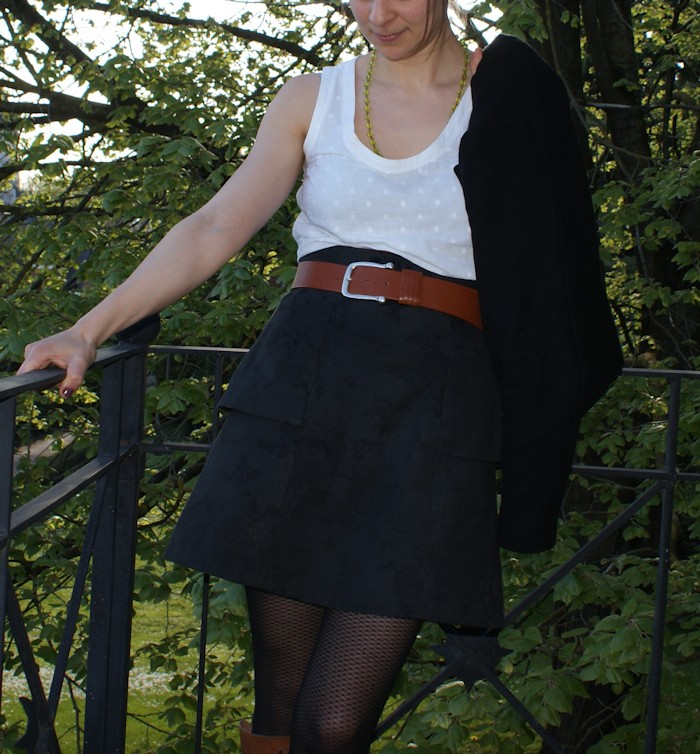 Me Made May, jupe anémone Deer and Doe, débardeur d'après le patron du débardeur Dressing Chic et veste H Dressing Chic