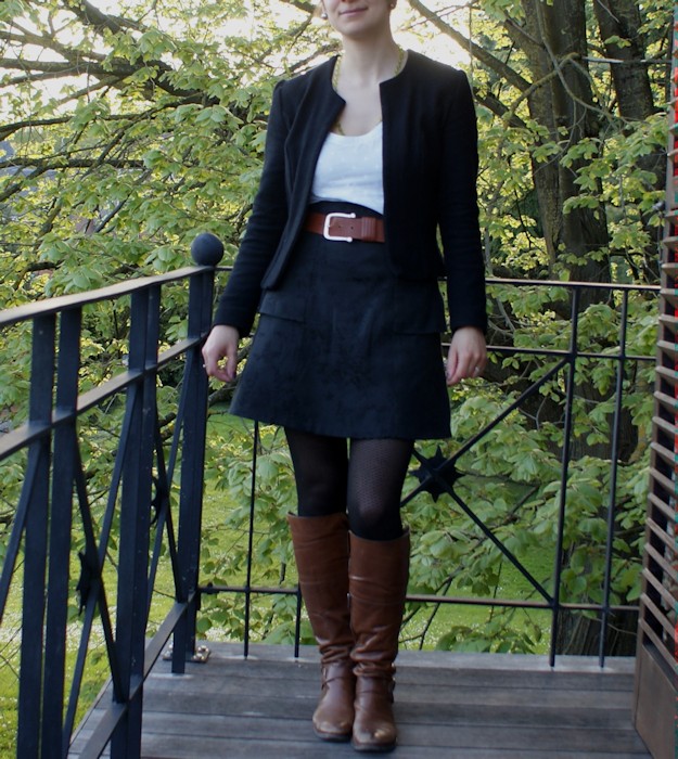 Me Made May, jupe anémone Deer and Doe, débardeur d'après le patron du débardeur Dressing Chic et veste H Dressing Chic