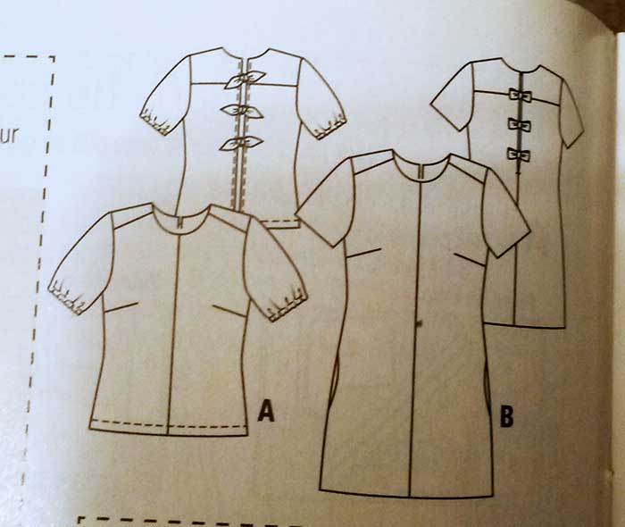 Top Burda couture facile à noeuds