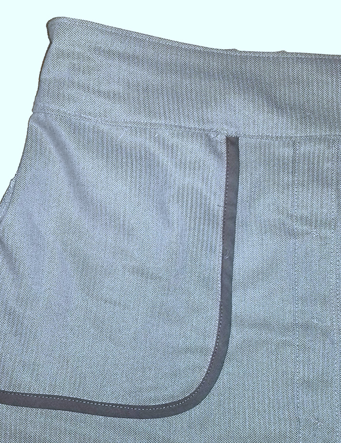 Jupe 1001 perles Ivanne Soufflet par Laissons Lucie Faire, poche gansée.