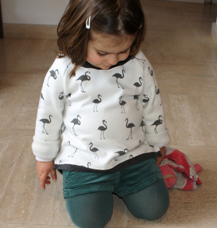 Sweat Leonora La Maison Victor flamingo par Laissons Lucie Faire