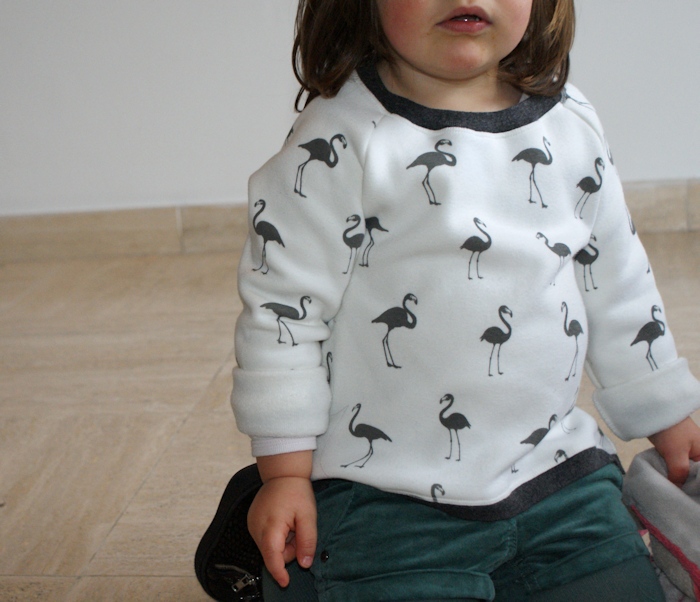 Sweat Leonora La Maison Victor flamingo par Laissons Lucie Faire