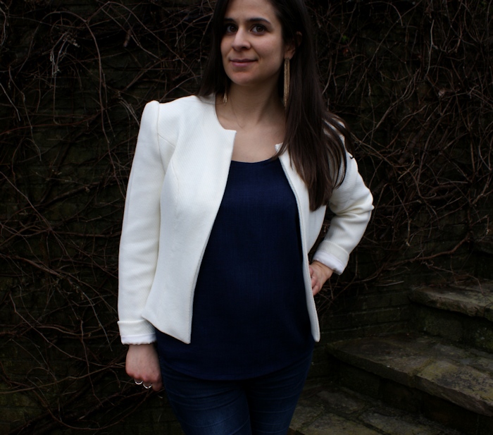 Veste H Dressing Chic crème doublée par Laissons Lucie Faire