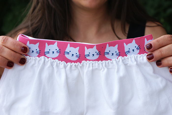 Jupe pour fillette à taille élastiquée par Laissons Lucie Faire