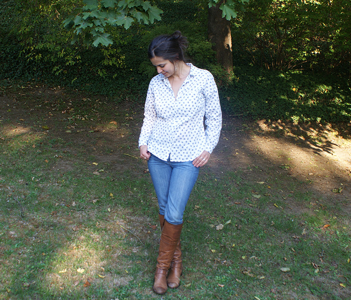 Chemise Mélilot Deer and Doe fleurs bleues par Laissons Lucie Faire