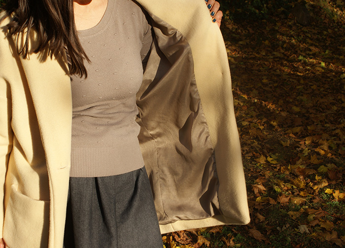 Manteau Villette La Maison Victor jaune pâle par Laissons Lucie Faire