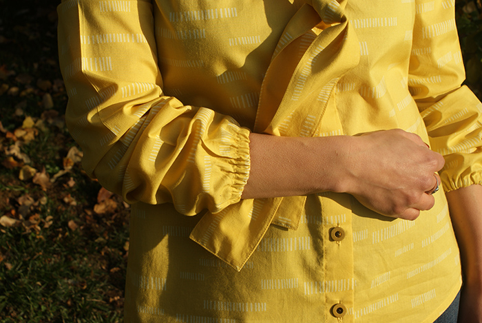 Chemise cravate 70's Dressing Chic en batiste de coton Dash Lime Atelier Brunette, par Laissons Lucie Faire