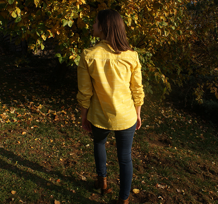 Chemise cravate 70's Dressing Chic en batiste de coton Dash Lime Atelier Brunette, par Laissons Lucie Faire