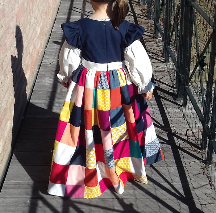 Projet récup : déguisement Princesse Arlequin et jupette de carnaval en patchwork par Laissons Lucie Faire