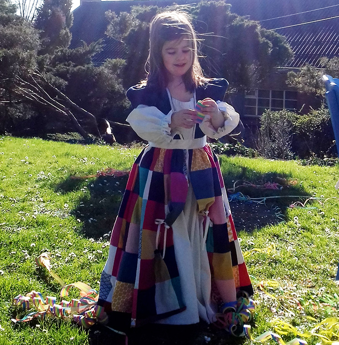 Projet récup : déguisement Princesse Arlequin et jupette de carnaval en patchwork par Laissons Lucie Faire