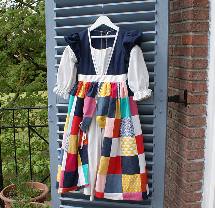 Projet récup : déguisement Princesse Arlequin et jupette de carnaval en patchwork par Laissons Lucie Faire