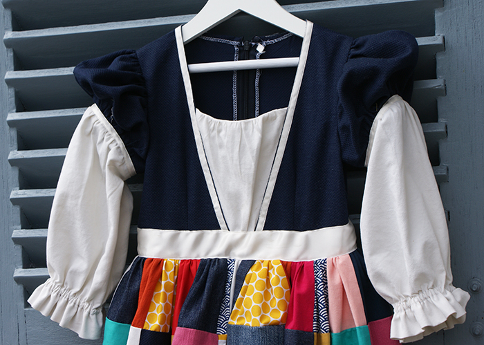 Projet récup : déguisement Princesse Arlequin et jupette de carnaval en patchwork